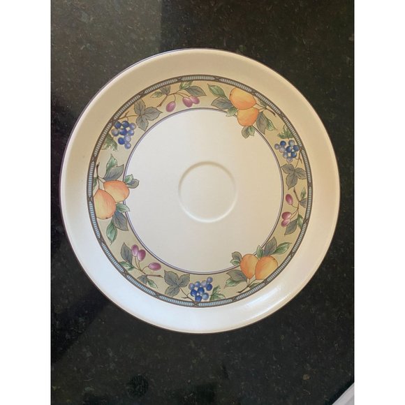 Mikasa Intaglio Garden Harvest Chip Dip Platter 14 1/2” CAC29, No Dip Bowl - Picture 1 of 5